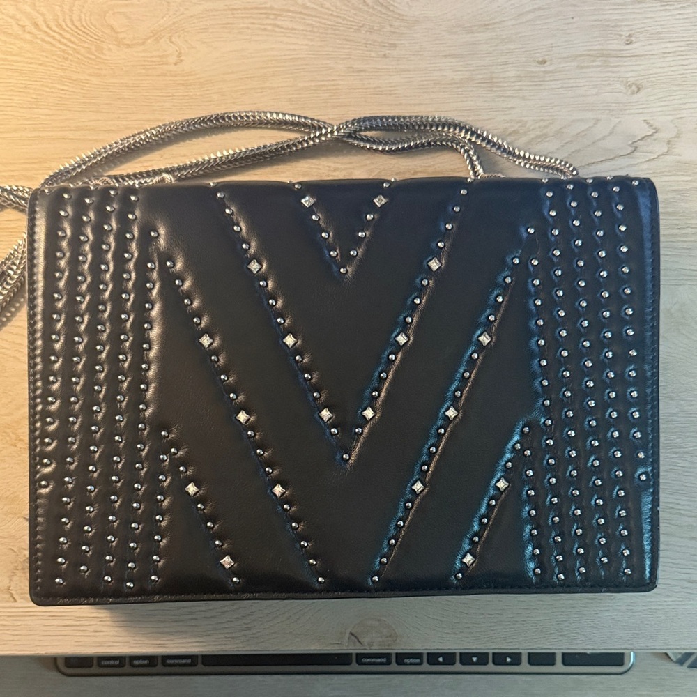 MCM Black Studded Shoulder Women's Bag